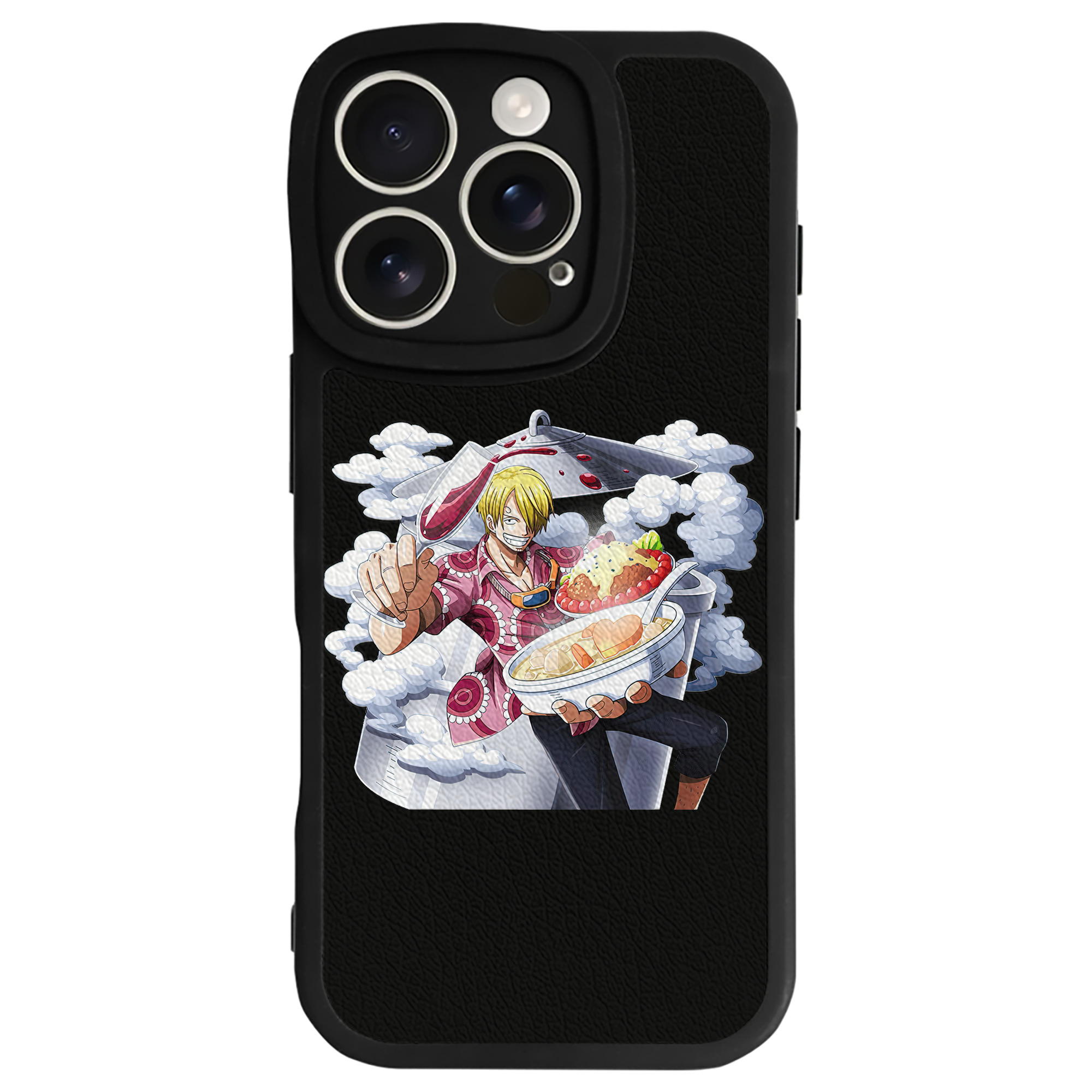 （画像用） ワンピース サンジ ONE PIECE Sanji 【iPhone 16シリーズ対応】シリコンスマホケース（レザー調） 材質：シリコン